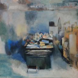 Atelier V, 2019, huile sur toile, 81x100 cm