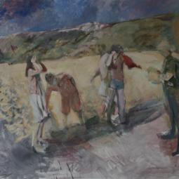 Donant (les baigneurs)2017, huile sur toile, 114x162 cm