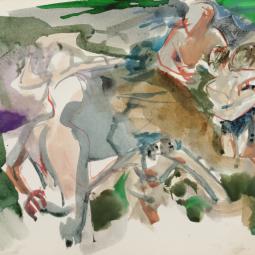 Baigneurs, 2020, aquarelle, 26x33 cm