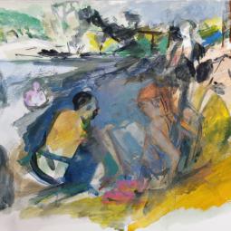 Douville, 2020, gouache et encre sur papier, 30x42 cm